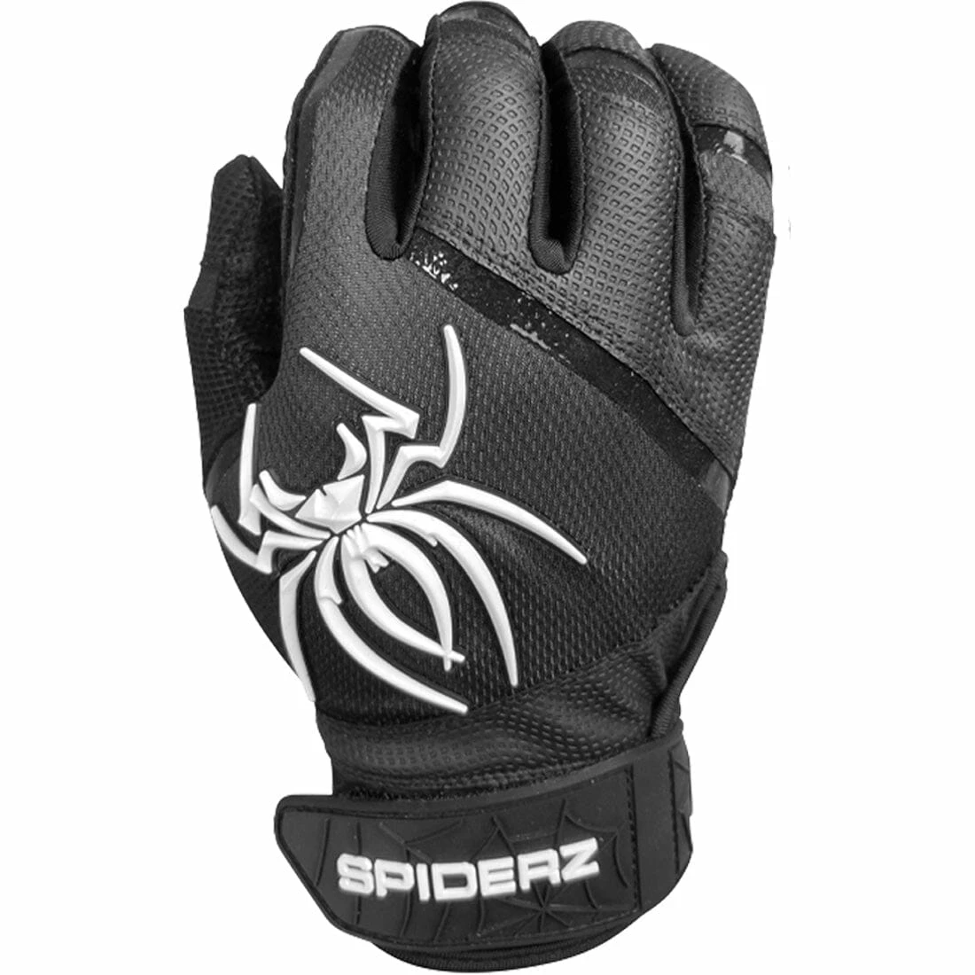 2023 Spiderz Pro Model Batting Gloves: Black/White - Image 2