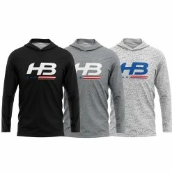 HB Sports Headbanger Sports Exclusive Ultra Lightweight Long Sleeve Hoodies: Stars & Bars