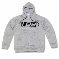 HB Sports Inc. Headbanger Sports Performance Fleece Line Hoodie W/ Kangaroo Pocket: Heather Gray