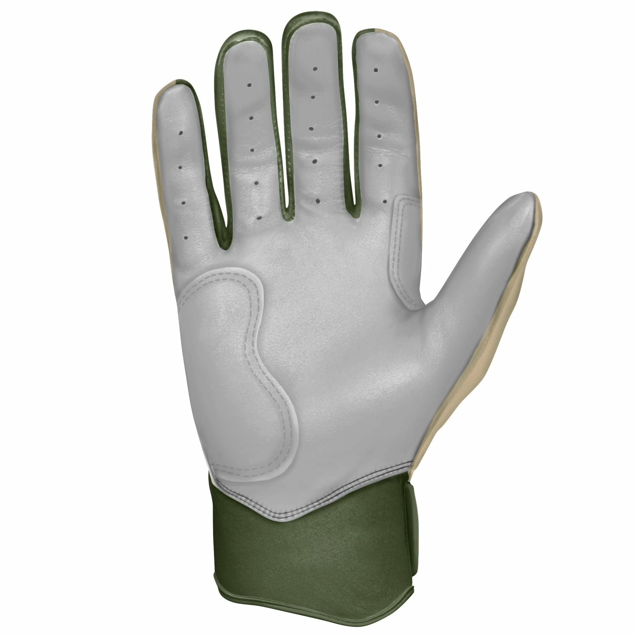 Bruce Bolt Premium Pro Military Series Short Cuff Batting Gloves: Beige - Image 6