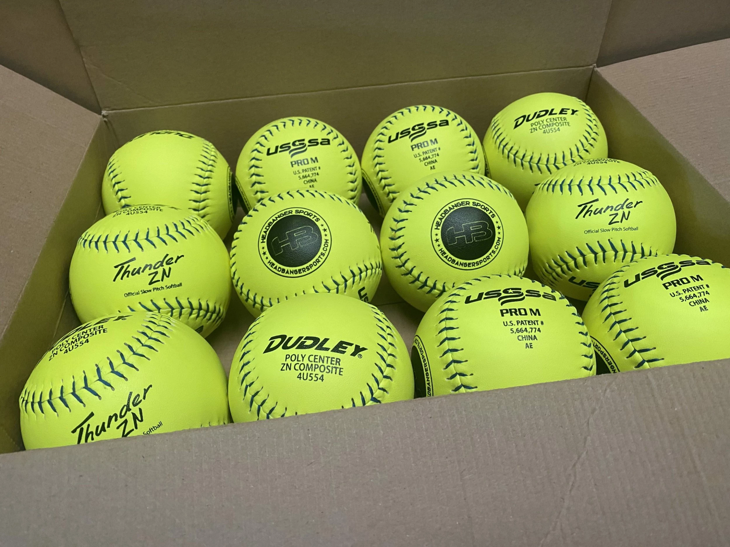 Dudley Thunder ZN 12" PRO M USSSA Slowpitch Softballs (DOZEN): 4U554 - Image 2