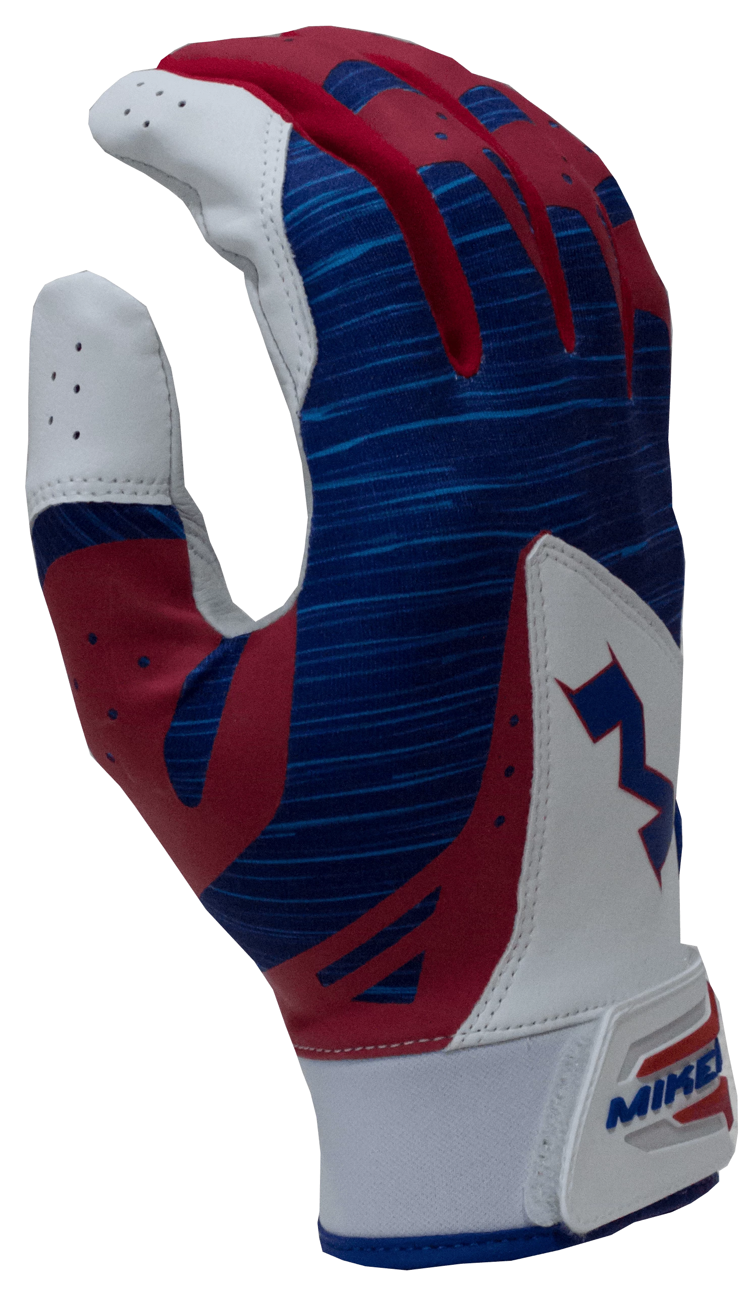 2018 Miken Pro Red White And Blue Batting Gloves: MBGL18-RWB