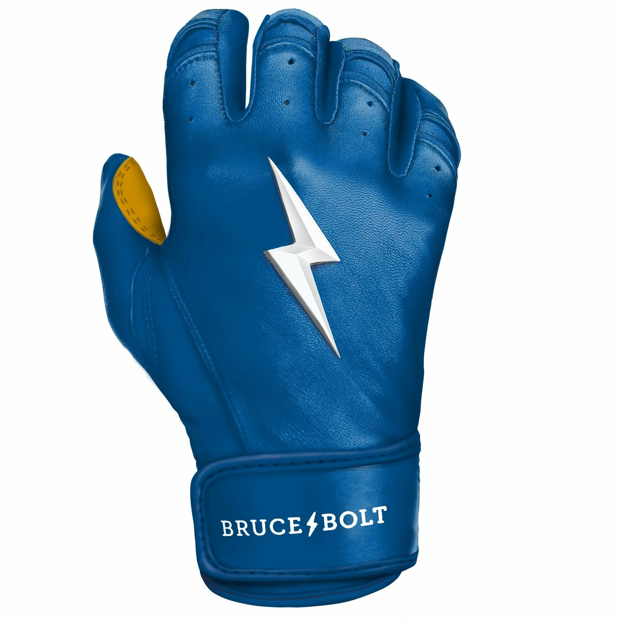 Bruce Bolt PREMIUM PRO Short Cuff Batting Gloves: Royal - Image 10