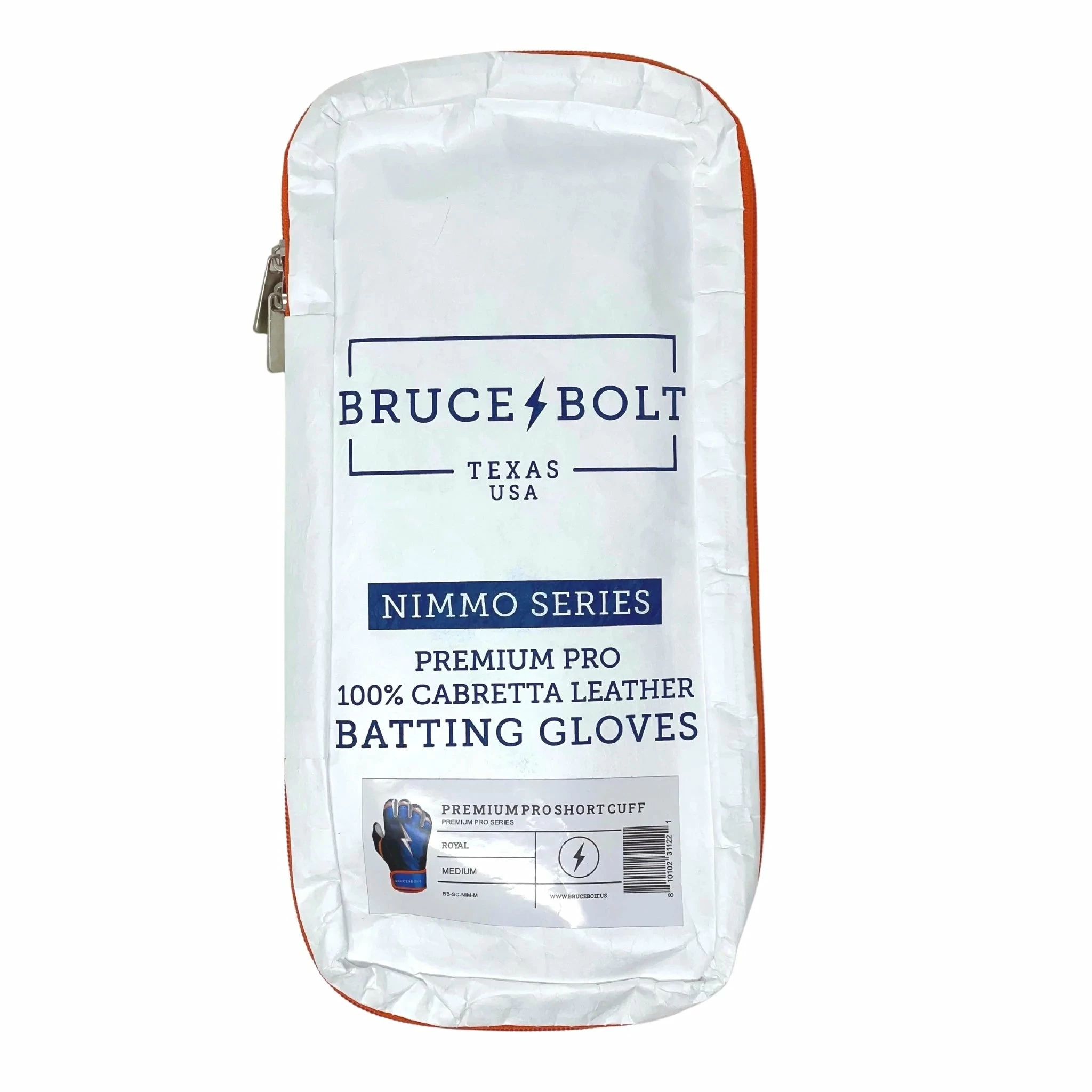 Bruce Bolt PREMIUM PRO NIMMO Short Cuff Batting Gloves: Blue - Image 8